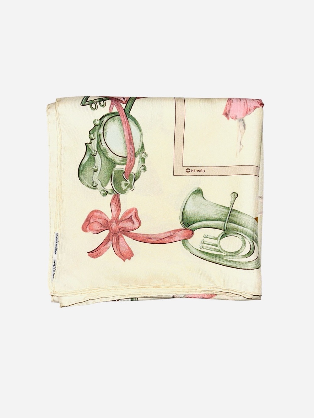 Vintage Hermès La Danse Silk Scarf 90 Ballet Ballerina Carré w/ Box - Picture 13 of 16